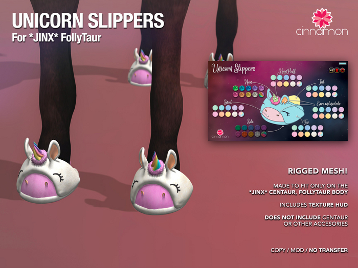 *CINNAMON* Jinx Centaur - Unicorn Slippers FOLLY