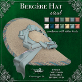 Grasshopper St Bergère Hat - Sisal