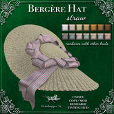 Grasshopper St Bergère Hat - Straw