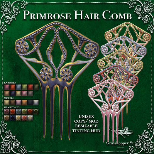 Grasshopper St Primrose Hair Comb