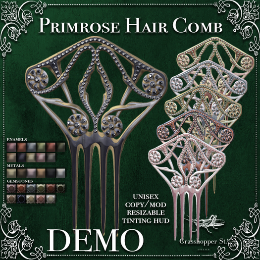 Grasshopper St Primrose Hair Comb DEMO