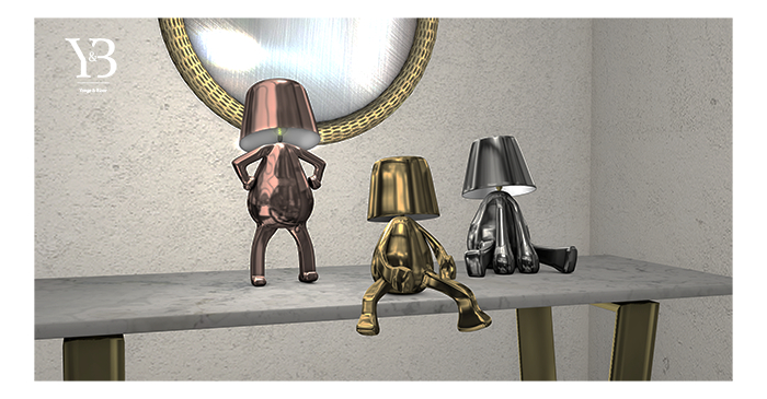 Y&B Fatpack Sit Stand Pout Lamp Set