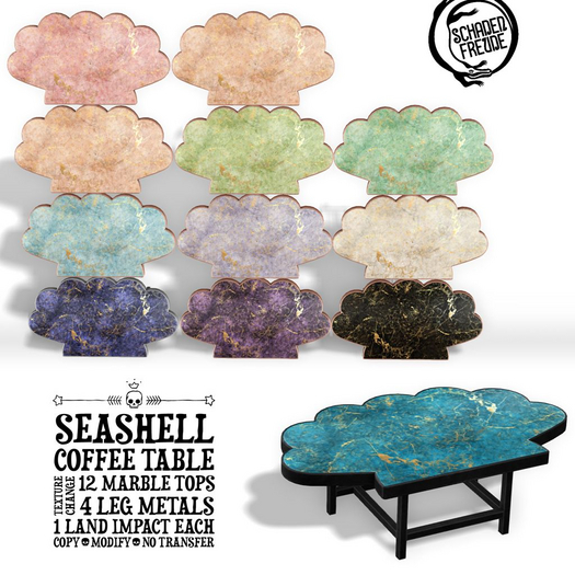 Schadenfreude Seashell Coffee Table