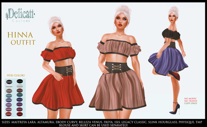 Delicatt Couture - Hianna Outfit 2022#July#04