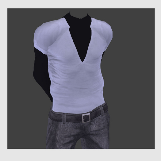 *GUARDED CROSS/Men’s-Wear* V-Neck T-Shirt White
