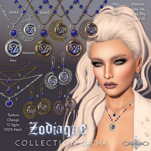 Nord Embel'Lys Zodiaque 2 Necklace RARE