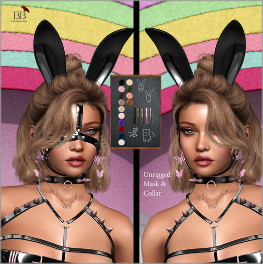 (*<*) 1313 Rikka Mask & Collar - Latex Fatpack