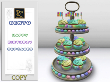 BMC5058 - BENTO -  HAPPY BIRTHDAY CUPCAKES - TOUCH FOR A SINGLE HAPPY BIRTHDAY CUPCAKE