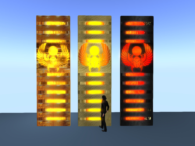 Egyptian scarab light column - FULL PERM