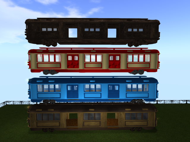 Railway carriage+locomotive - FULL PERM