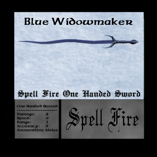 Blue Widow Maker Sword