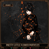 =^.^= Curious Kitties - Pretty Little Flower Particles - Orange