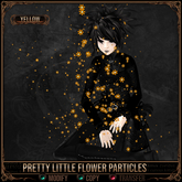 =^.^= Curious Kitties - Pretty Little Flower Particles - Yellow