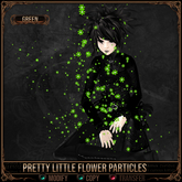 =^.^= Curious Kitties - Pretty Little Flower Particles - Green
