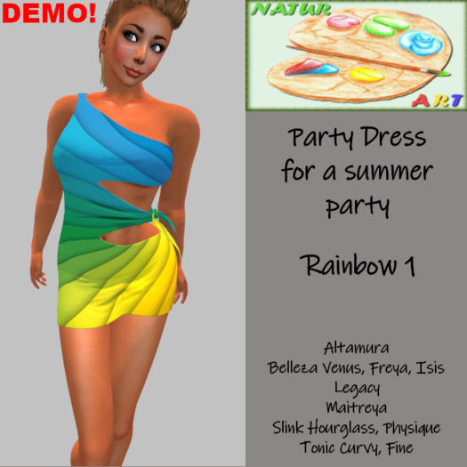 NaturArt Party Dress Rainbow 1  DEMO