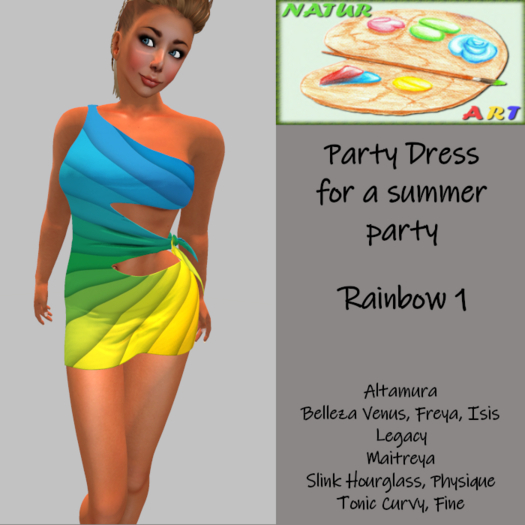 NaturArt Party Dress Rainbow 1