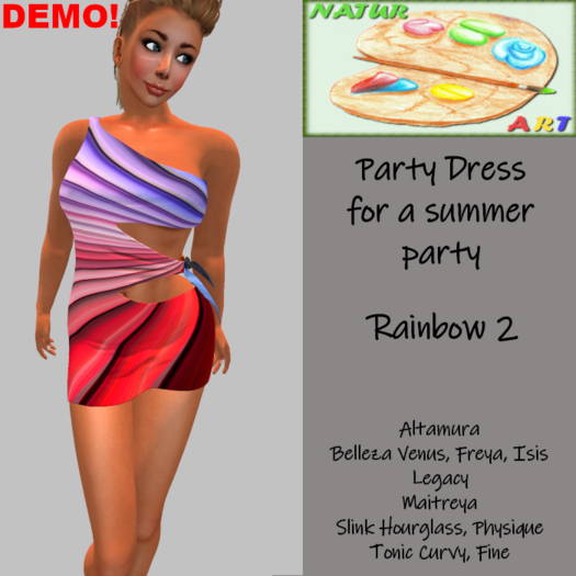 NaturArt Party Dress Rainbow 2 DEMO