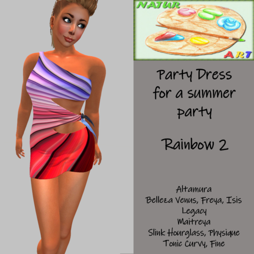 NaturArt  Party Dress Rainbow 2