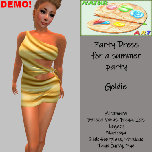 NaturArt Party Dress Goldie DEMO