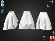 Dae Obj FBX For Female Bow Belt Layered Skirt Maitreya Slink Belleza Isis Freya Legacy