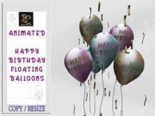 BMC5061 - HAPPY BIRTHDAY ANIMATED FLOATING BALLOONS - TOUCH TO RESIZE
