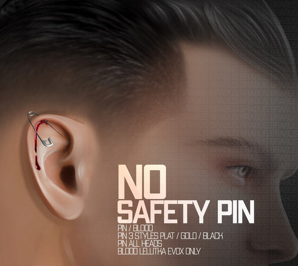 BRABUS - NO Safety Pin // Pin - Blood