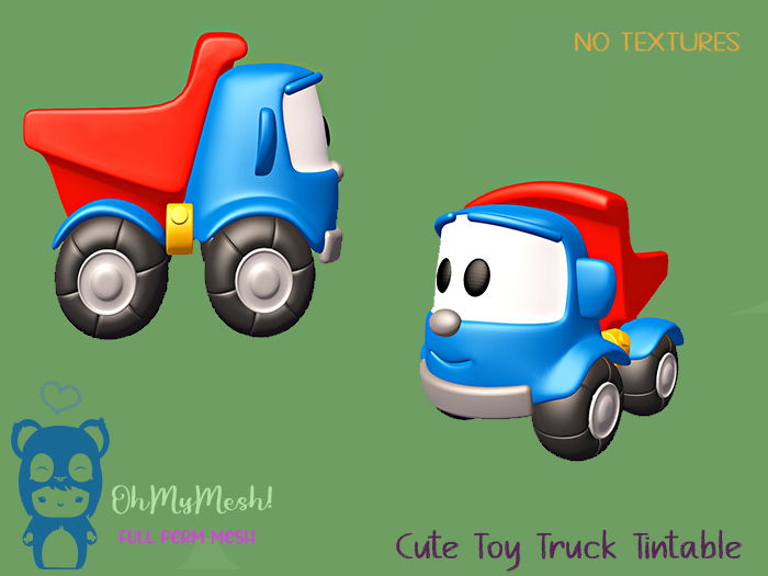 OhMyMesh! Cute Toy Truck Tintable - Full Perm Mesh