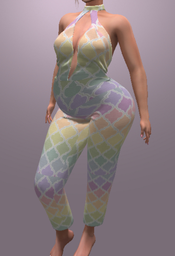 One In A Melon rainbow low cut jumpsuit