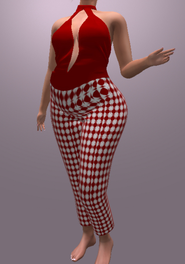 One In A Melon red circles low cut jumpsuit