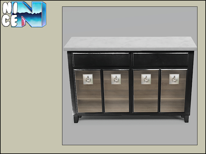 /\/. Sini - Black & Slate Console Table *rez me*