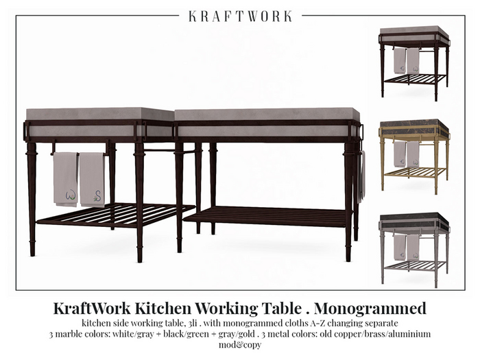 KraftWork Kitchen Working Table (Add Me)