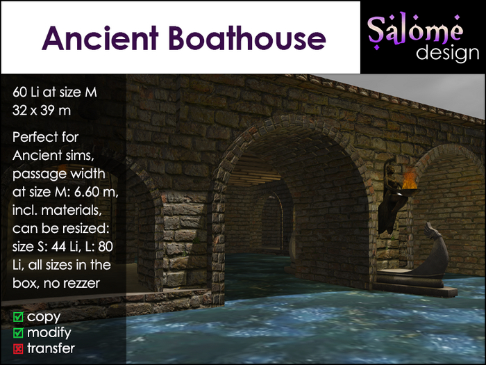 Salome design - Ancient Boathouse