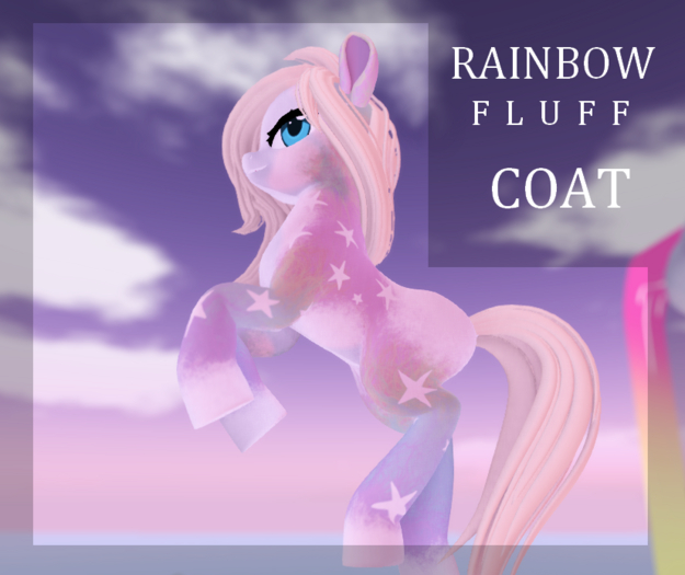 [OP] Rainbow Fluff Asymmetrical Coat