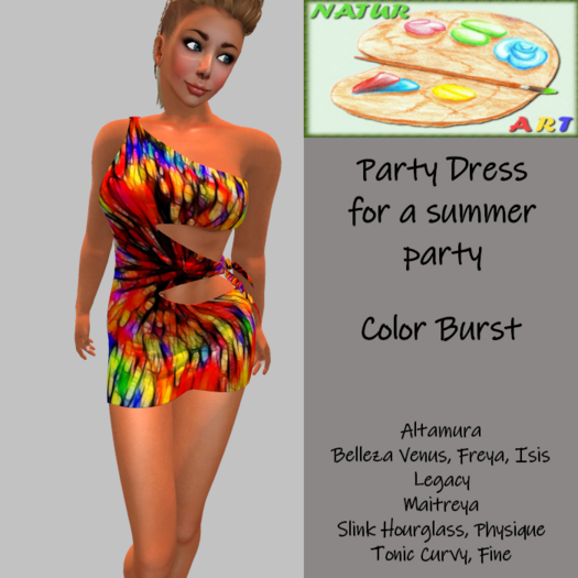 NaturArt Party Dress Color Burst