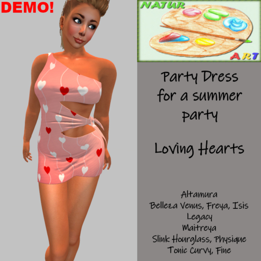 NaturArt Party Dress Loving Hearts DEMO