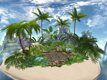 RW - Tropical Garden Terrace with ponds *Ekewaka* c/m