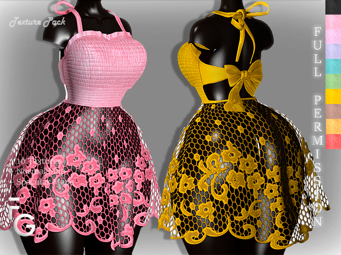 .Fragile. PACK I - 10 Textures for Meli Imako Tie Halter Dress