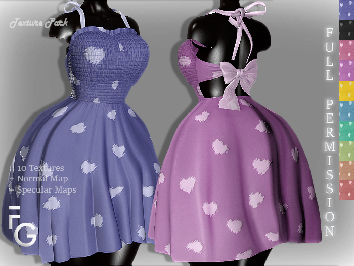 .Fragile. PACK II - 10 Textures for Meli Imako Tie Halter Dress