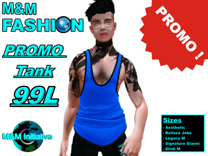M&M Fashion - Promo Tank - Blue