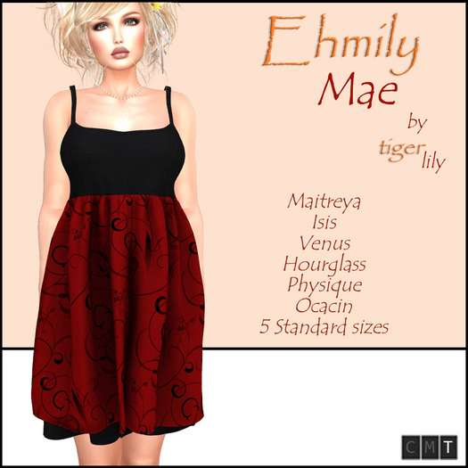 Tigerlily Designs Ehmily Mae Dress Red Swirls