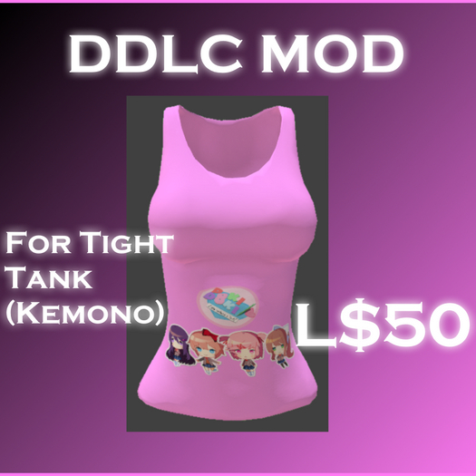 DDLC fitted torso tight tanktop mod Boxed