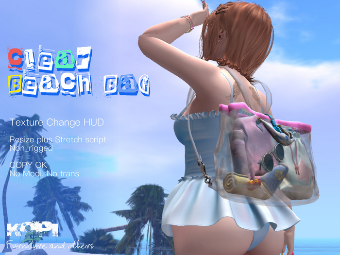 *KOPI*  CLEAR BEACH BAG