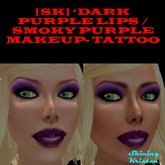 [SK] *DARK PURPLE LIPS /SMOKY PURPLE MAKEUP- TATTOO ( BOX )