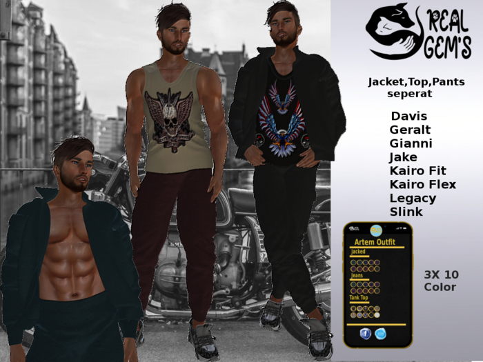 [RG] Artem 2 Outfit Jacket, Top, Pant(Box)