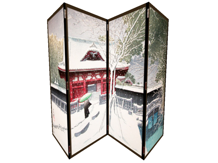 Japanese Hasui snow at Shiba 1 prim screen hinged
