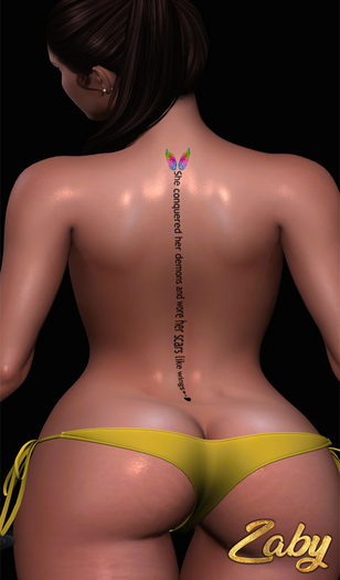 Zaby - Back Text/Quote Tattoo BOM v3
