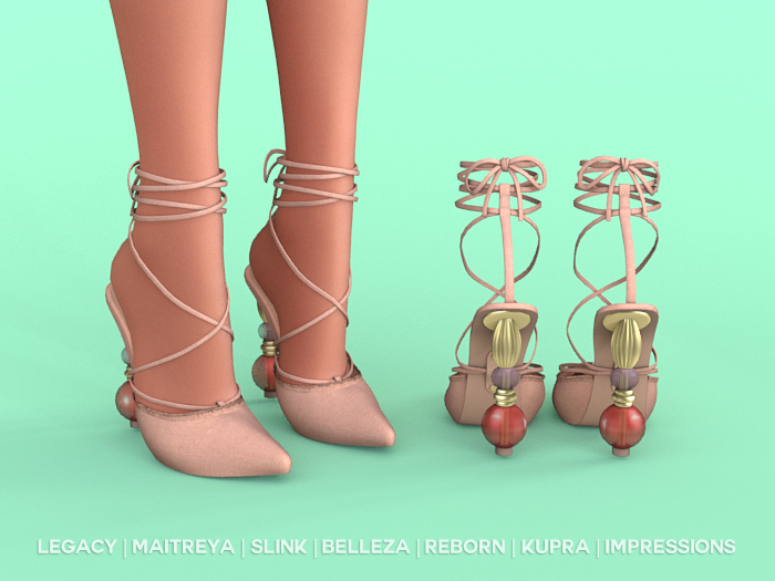 $NT Ankle Wrap Pumps NUDE