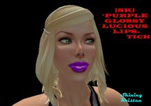 [SK] PURPLE GLOSSY LUCIOUS LIPSTICK - (BOX)