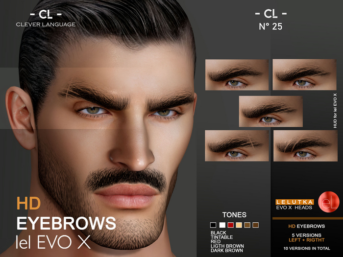 -[CL]- Lelutka HD Eyebrows #025*