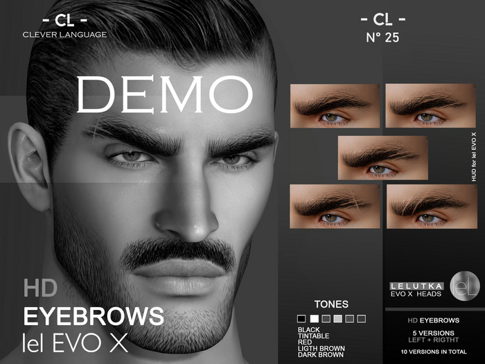 DEMO -[CL]- Lelutka HD Eyebrows #025